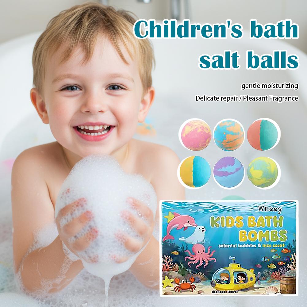 Spa And Wellness - 6Pcs Kids Bubble Bath Bombs Set