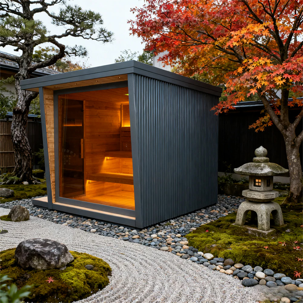 Home Spa Wellness - Custom Made Gray Outdoor Modern Dry