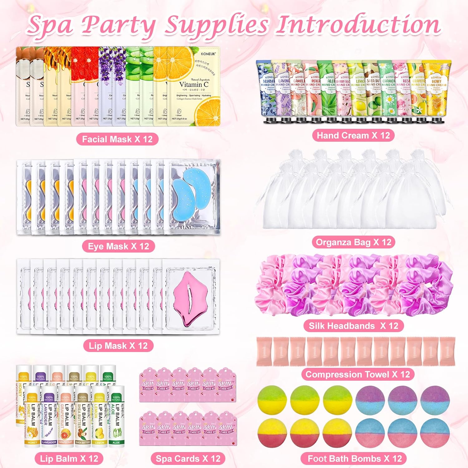 Spa Party Supplies Kit with 12 - огляд і ціна Spa & Wellness Zámeček Petrovice