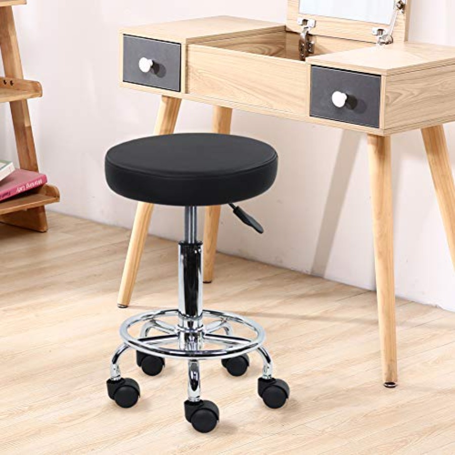 PU Leather Round Rolling Stool - огляд і ціна Spa & Wellness Zámeček Petrovice