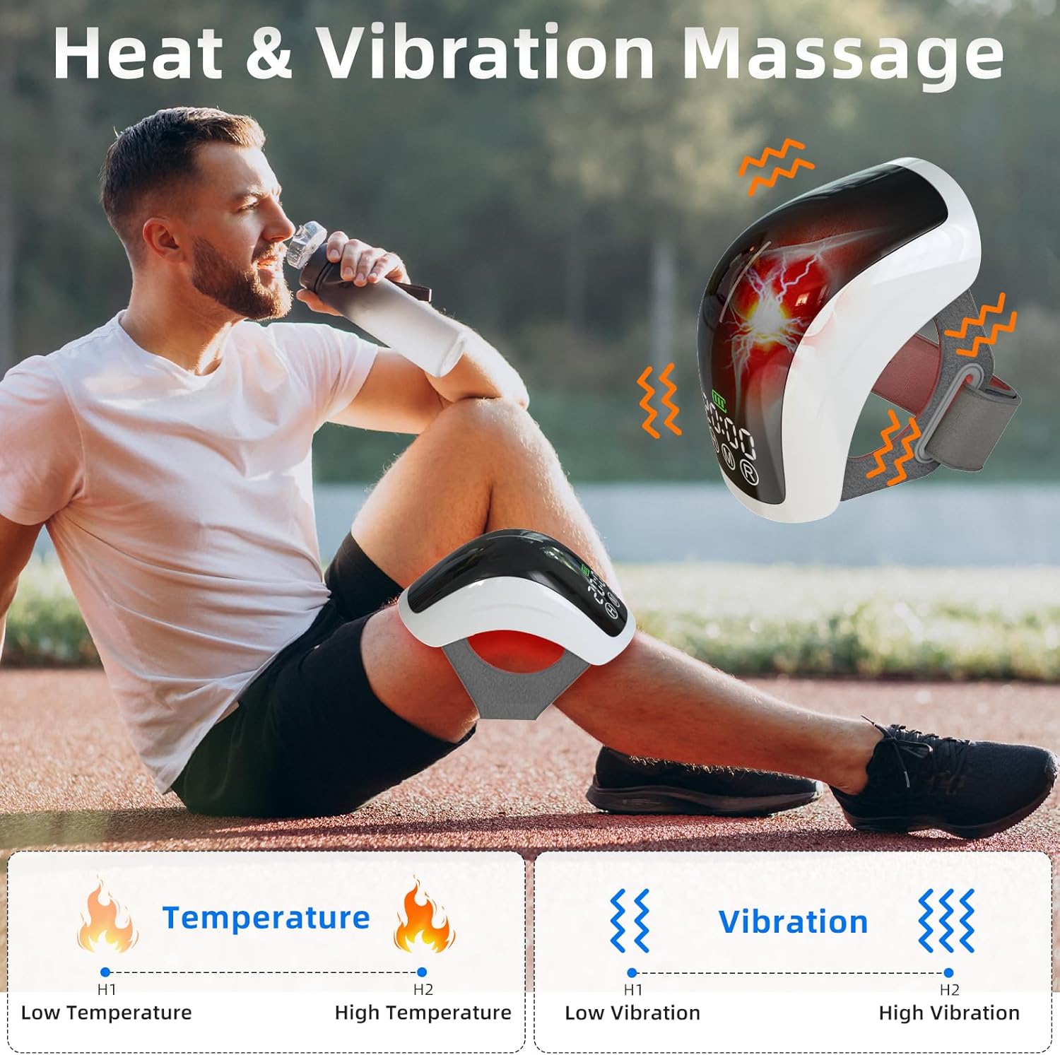 Protable Knee Massager with Vi - огляд і ціна Spa And Wellness
